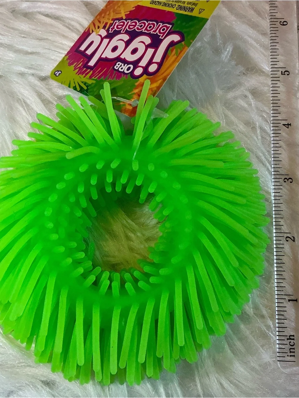 NWT Orb neon green jiggly bracelet